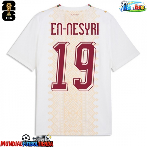 Camiseta Marruecos Youssef En-Nesyri #19 Segunda Equipación Replica Mundial 2026 mangas cortas